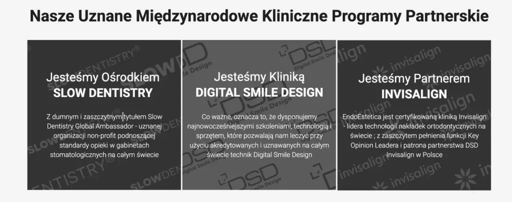 Skontaktuj się z EndoEstetica Clinic w Luboniu – umów wizytę już dziś! 5 Programy partnerskie EndoEstetica Clinic – współpraca z DSD Planning Center i Slow Dentistry
