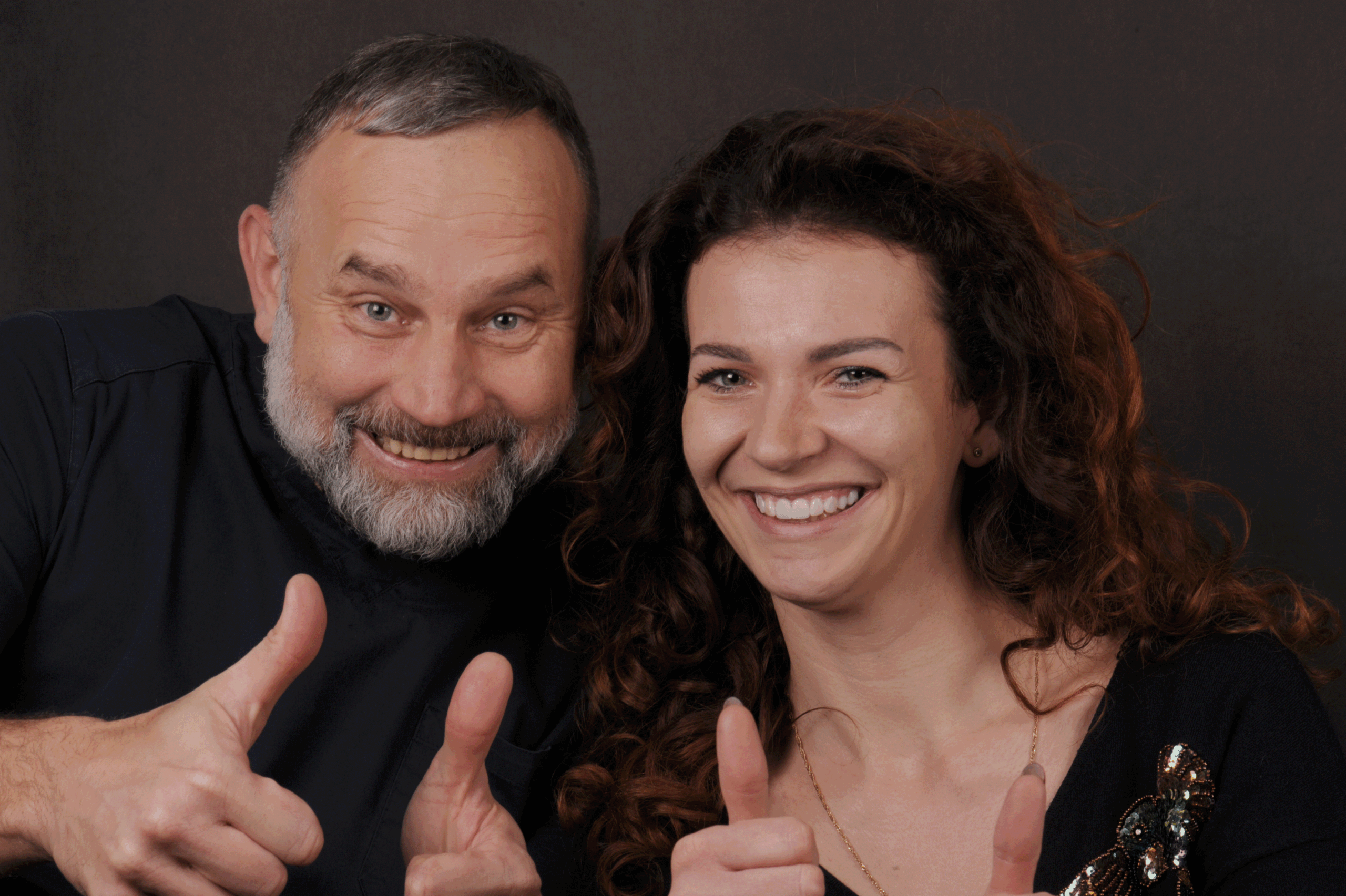 Pani Marta oraz dr n. med. Bartosz Cerkaski w dniu próby uśmiechu